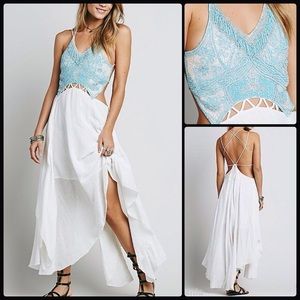 Free People Turquoise Spirit Maxi Dress size 0